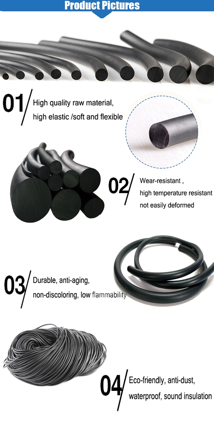 NBR Silicone Rubber Solid Cord Rubber O Ring Roll